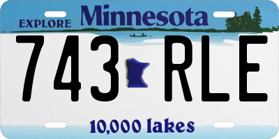 MN license plate 743RLE