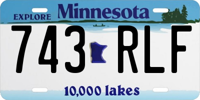 MN license plate 743RLF