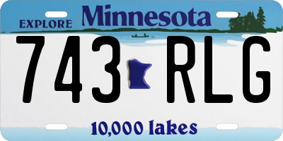 MN license plate 743RLG