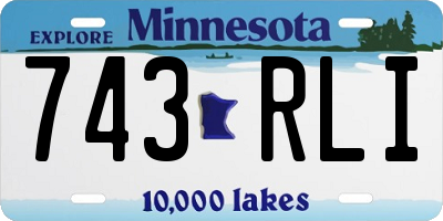 MN license plate 743RLI