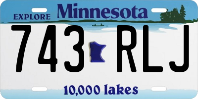 MN license plate 743RLJ