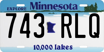 MN license plate 743RLQ