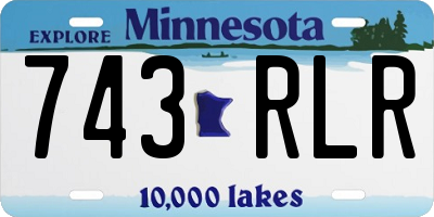 MN license plate 743RLR