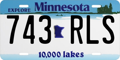 MN license plate 743RLS