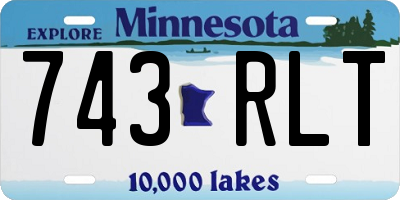 MN license plate 743RLT