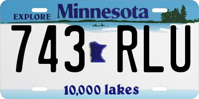 MN license plate 743RLU