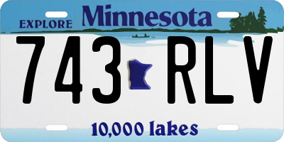 MN license plate 743RLV