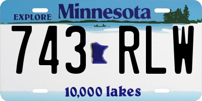 MN license plate 743RLW