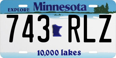 MN license plate 743RLZ