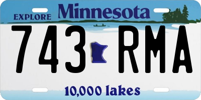 MN license plate 743RMA