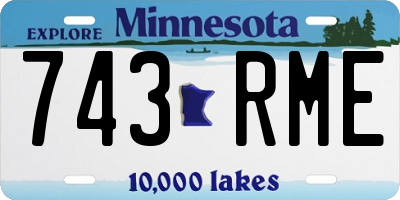 MN license plate 743RME