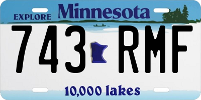 MN license plate 743RMF