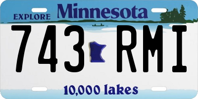 MN license plate 743RMI