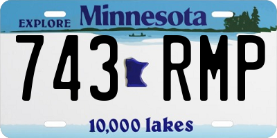 MN license plate 743RMP