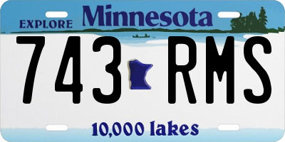 MN license plate 743RMS