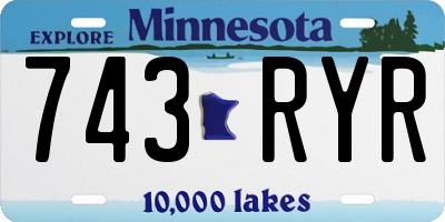 MN license plate 743RYR