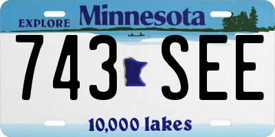 MN license plate 743SEE