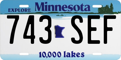 MN license plate 743SEF