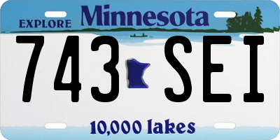 MN license plate 743SEI