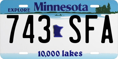 MN license plate 743SFA