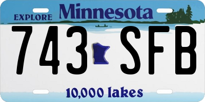 MN license plate 743SFB