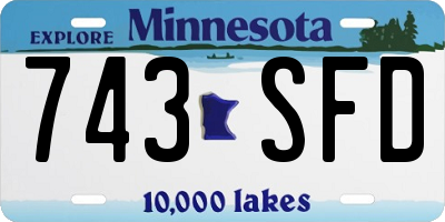 MN license plate 743SFD