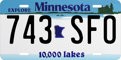 MN license plate 743SFO