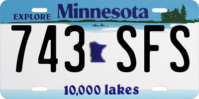 MN license plate 743SFS