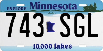 MN license plate 743SGL