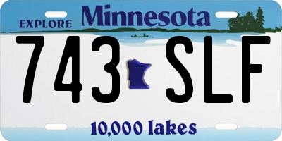 MN license plate 743SLF