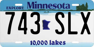 MN license plate 743SLX