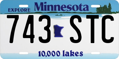 MN license plate 743STC