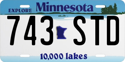 MN license plate 743STD