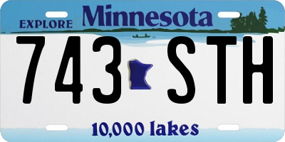 MN license plate 743STH