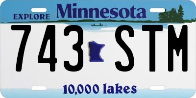 MN license plate 743STM
