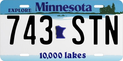 MN license plate 743STN