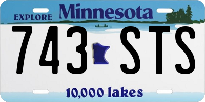 MN license plate 743STS