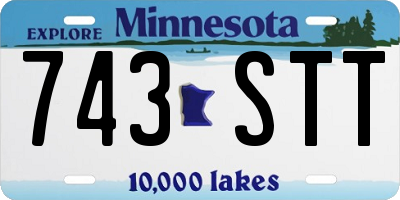 MN license plate 743STT