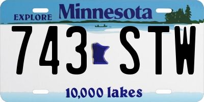 MN license plate 743STW