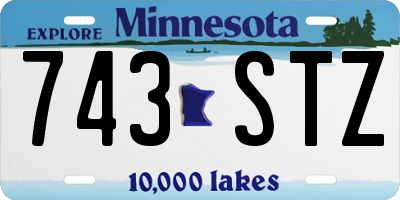 MN license plate 743STZ