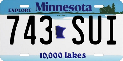 MN license plate 743SUI