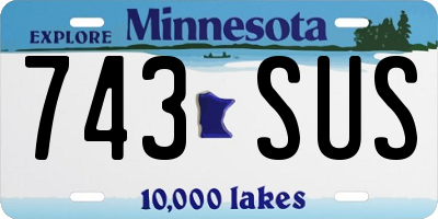 MN license plate 743SUS