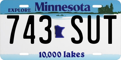 MN license plate 743SUT