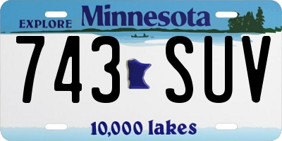 MN license plate 743SUV