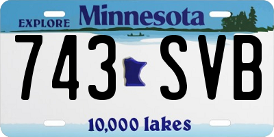 MN license plate 743SVB