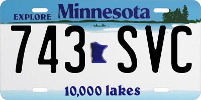 MN license plate 743SVC