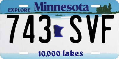 MN license plate 743SVF