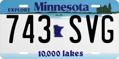 MN license plate 743SVG