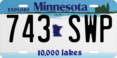 MN license plate 743SWP