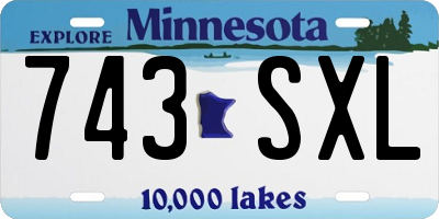 MN license plate 743SXL